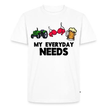 Machinerie agricole Déclaration relative aux tracteurs agricoles - T-shirt Premium bio Homme - blanc - Devant - Nico (187cm)
