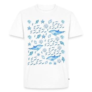 Sea Creatures - Marine Life Lovers - Men's Premium Organic T-Shirt - white - Front - Nico (187cm)