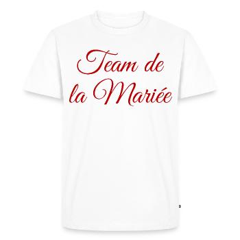EVJF Team Future Mariée. Enterrement célibataire - T-shirt Premium bio Homme - blanc - Devant - Nico (187cm)