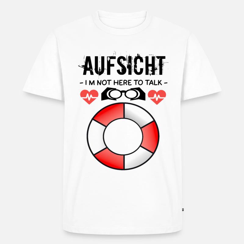 Aufsicht - Badeaufsicht - Männer Premium Bio T-Shirt - Weiß