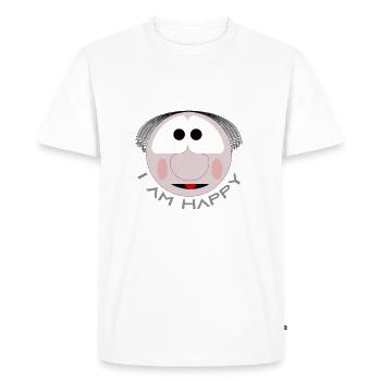Happy - T-shirt Premium bio Homme - blanc - Devant - Nico (187cm)