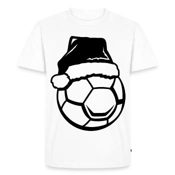Chapeau de Père Noël de handball - T-shirt Premium bio Homme - blanc - Devant - Nico (187cm)