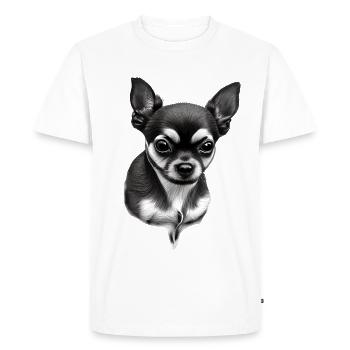 Mignon Chihuahua à poil court - T-shirt Premium bio Homme - blanc - Devant - Nico (187cm)