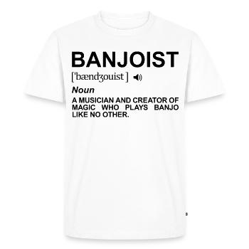 Signification des joueurs de banjo - T-shirt Premium bio Homme - blanc - Devant - Nico (187cm)