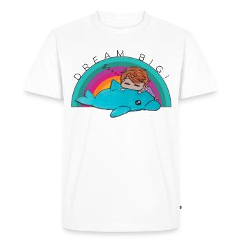 For big dreams - Men's Premium Organic T-Shirt - white - Front - Nico (187cm)