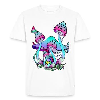 magic mushrooms psychedelic mushroom art - Men's Premium Organic T-Shirt - white - Front - Nico (187cm)