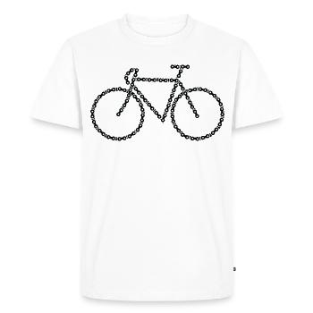 Bicycle sketch - Men's Premium Organic T-Shirt - white - Front - Nico (187cm)
