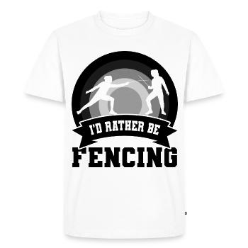 Fencing joke - Men's Premium Organic T-Shirt - white - Front - Nico (187cm)