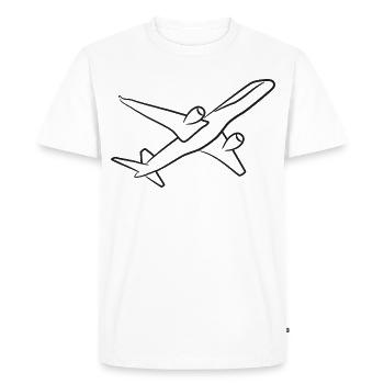 Avion - T-shirt Premium bio Homme - blanc - Devant - Nico (187cm)