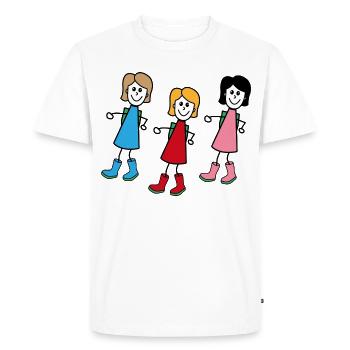 Femmes dans le style comique - T-shirt Premium bio Homme - blanc - Devant - Nico (187cm)