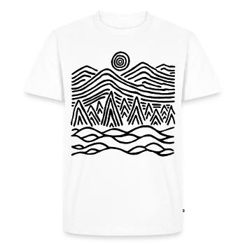 Strange black landscape - Men's Premium Organic T-Shirt - white - Front - Nico (187cm)