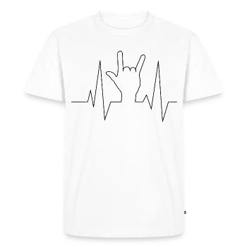 Musique de fréquence - T-shirt Premium bio Homme - blanc - Devant - Nico (187cm)