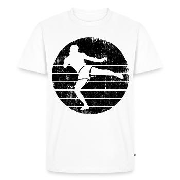 Funny kickboxer - Men's Premium Organic T-Shirt - white - Front - Nico (187cm)