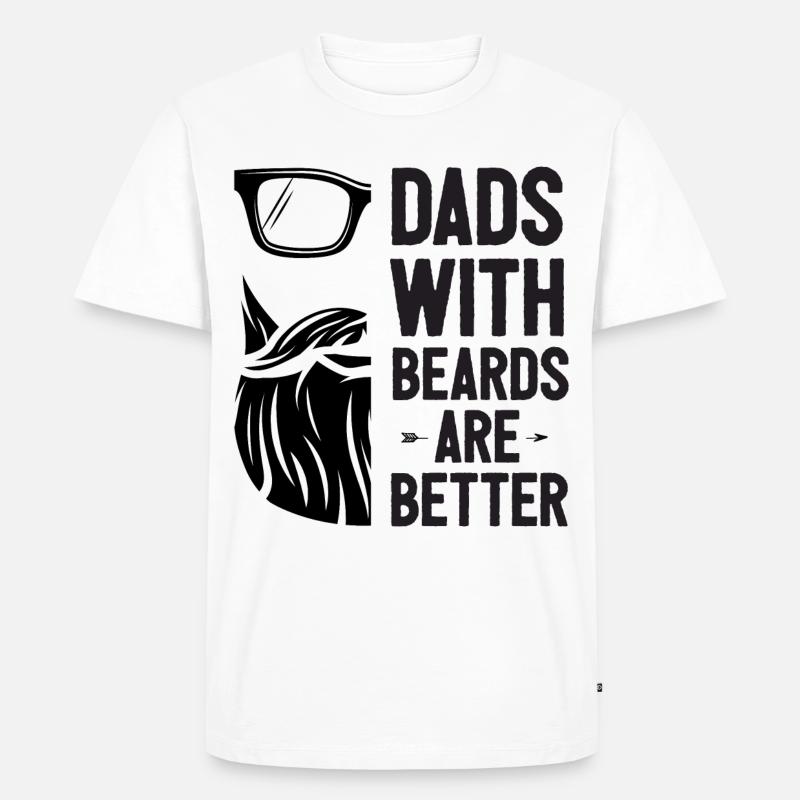 Väter mit Bärten sind besser - Männer Premium Bio T-Shirt - Weiß