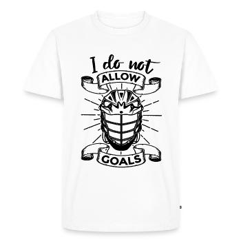 I don't allow goals - Men's Premium Organic T-Shirt - white - Front - Nico (187cm)