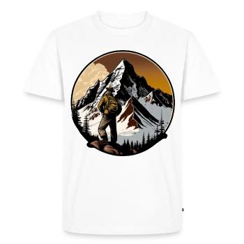 Alpiniste - T-shirt Premium bio Homme - blanc - Devant - Nico (187cm)