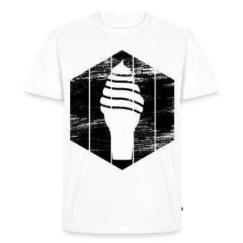 Glace - T-shirt Premium bio Homme - blanc - Devant - Nico (187cm)