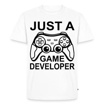 Un seul développeur de jeux - T-shirt Premium bio Homme - blanc - Devant - Nico (187cm)