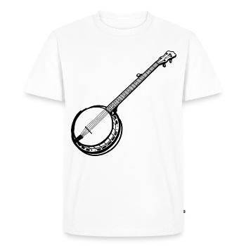 Croquis Banjo - T-shirt Premium bio Homme - blanc - Devant - Nico (187cm)