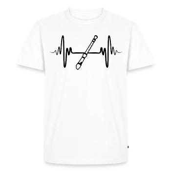 Flute - Men's Premium Organic T-Shirt - white - Front - Nico (187cm)