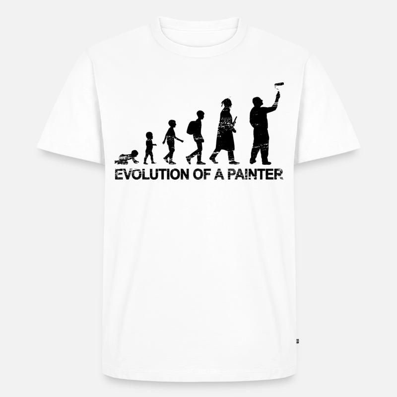 Entwicklung eines Malers - Männer Premium Bio T-Shirt - Weiß