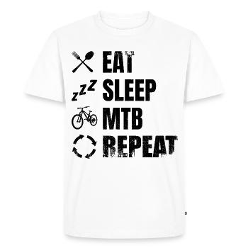 Routine de vététiste - T-shirt Premium bio Homme - blanc - Devant - Nico (187cm)