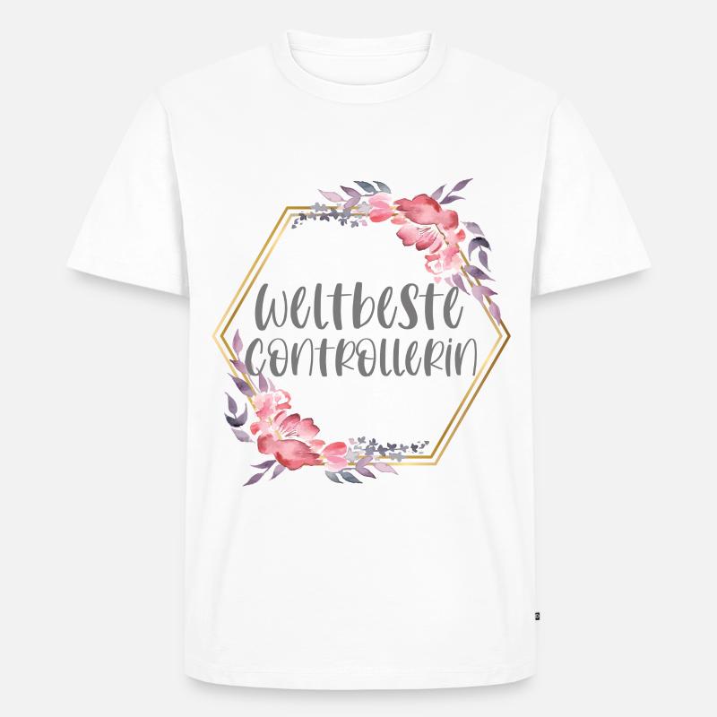 Controllerin Controlling Beruf Geschenk - Männer Premium Bio T-Shirt - Weiß