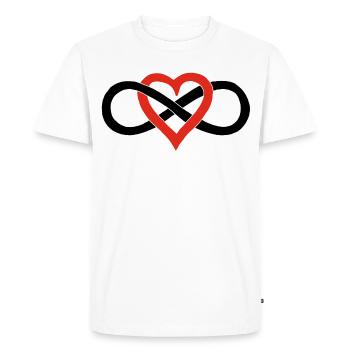 Amour infini (noir) - T-shirt Premium bio Homme - blanc - Devant - Nico (187cm)