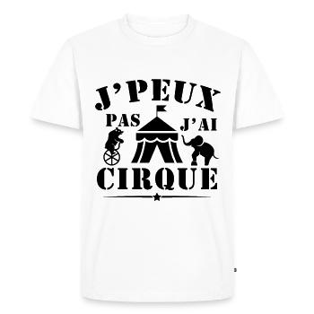 Je Peux Pas J Ai Cirque Humour Acrobate - T-shirt Premium bio Homme - blanc - Devant - Nico (187cm)