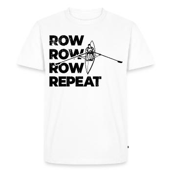 Rowing Repetition - Men's Premium Organic T-Shirt - white - Front - Nico (187cm)