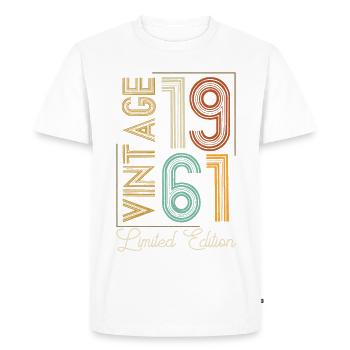 Vintage 1961 Limited Edition Aged to Perfection - T-shirt Premium bio Homme - blanc - Devant - Nico (187cm)
