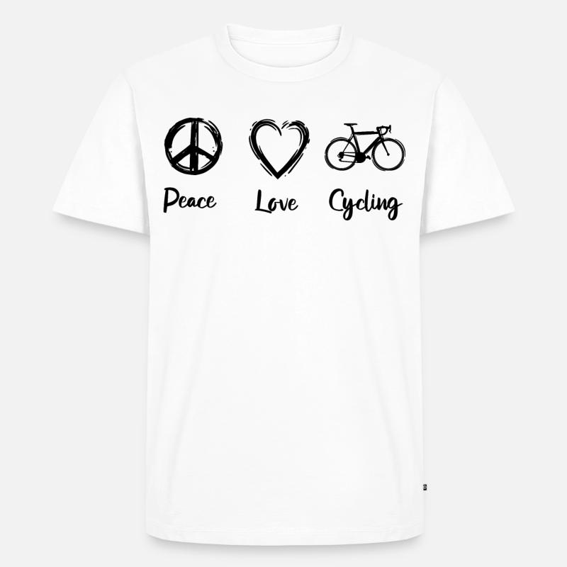 Radfahrer Routine - Männer Premium Bio T-Shirt - Weiß