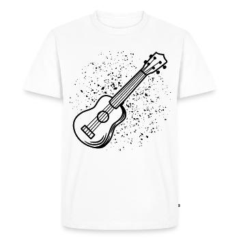 Ukulele Drawing - Men's Premium Organic T-Shirt - white - Front - Nico (187cm)