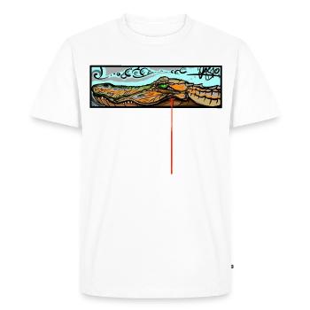 Crocodile - Men's Premium Organic T-Shirt - white - Front - Nico (187cm)