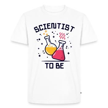 Workaholic Scientist Statement Profession Career - Men's Premium Organic T-Shirt - white - Front - Nico (187cm)