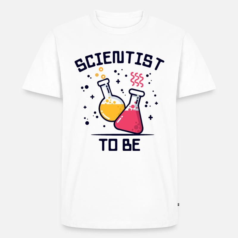Workaholic Wissenschafter Statement Beruf Karriere - Männer Premium Bio T-Shirt - Weiß