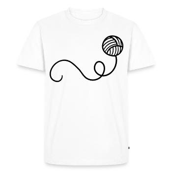 Boule de laine de dessin animé - T-shirt Premium bio Homme - blanc - Devant - Nico (187cm)