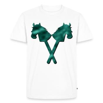 Hobby-Horsing ÉQUITATION - T-shirt Premium bio Homme - blanc - Devant - Nico (187cm)