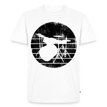 Dessin de percussion - T-shirt Premium bio Homme - blanc - Devant - Nico (187cm)