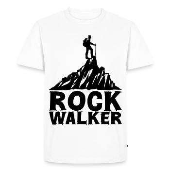 Rock Walker [Noir] - T-shirt Premium bio Homme - blanc - Devant - Nico (187cm)