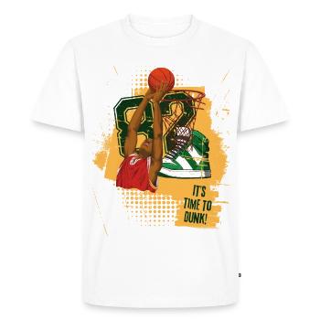 Urban Basketball Sneaker Art Tee - T-shirt Premium bio Homme - blanc - Devant - Nico (187cm)