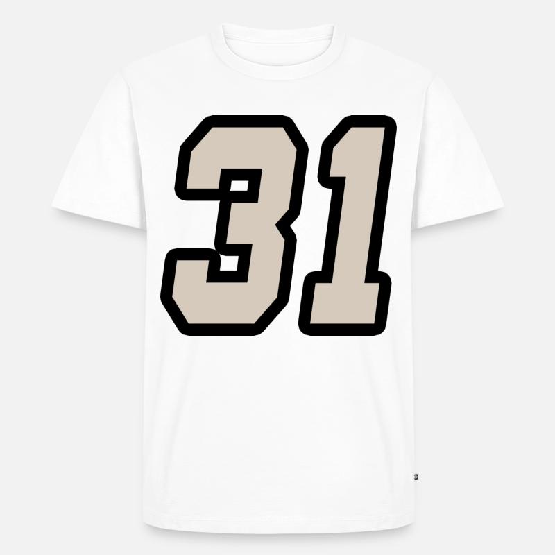 Nummer einunddreißig 31 - Männer Premium Bio T-Shirt - Weiß