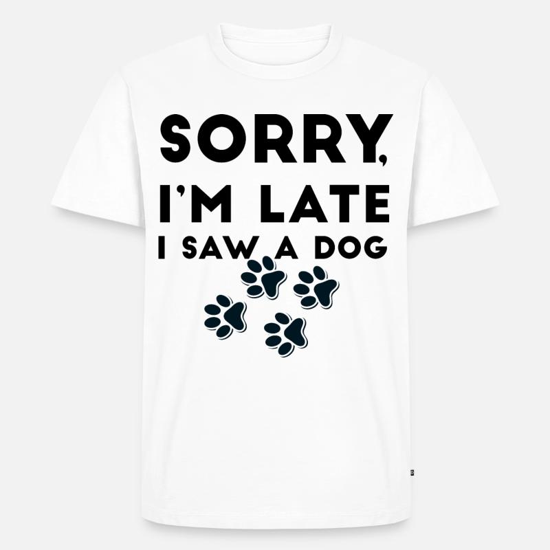 Pawprint Quartet Outline - Men's Premium Organic T-Shirt - white