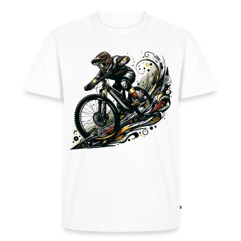 VTT VTT Descente Cadeau - T-shirt Premium bio Homme - blanc - Devant - Nico (187cm)