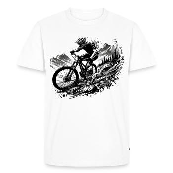 VTT VTT Descente Cadeau - T-shirt Premium bio Homme - blanc - Devant - Nico (187cm)