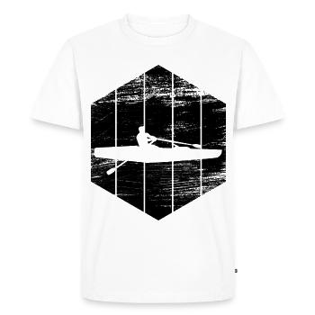 Gouvernails d’élingue - T-shirt Premium bio Homme - blanc - Devant - Nico (187cm)