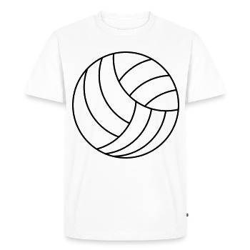 Volleyball - Men's Premium Organic T-Shirt - white - Front - Nico (187cm)