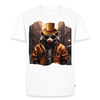 Opossum de la ville - T-shirt Premium bio Homme - blanc - Devant - Nico (187cm)