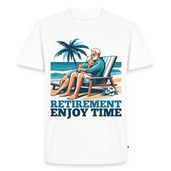 Retirement Retirement Time Enjoy Gift - Men's Premium Organic T-Shirt - white - Front - Nico (187cm)