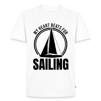 Sailing Lovers - Men's Premium Organic T-Shirt - white - Front - Nico (187cm)